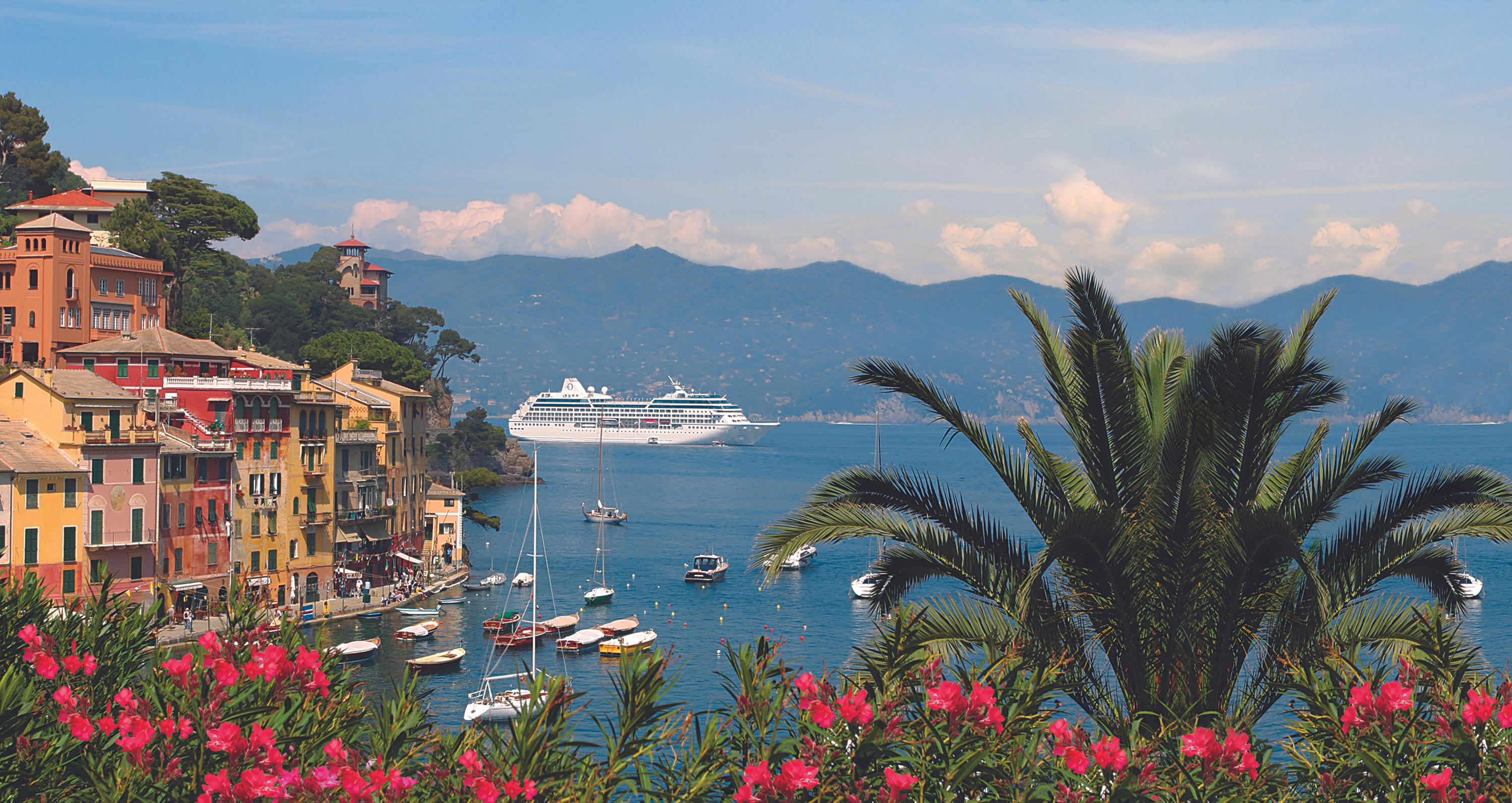 Join Carolyn on a 10 day Mediterranean cruise on the beautiful Sirena sailing May 15, 2024. - background banner